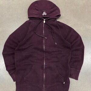 TNA zipup hoodie Burgundy